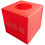 Rote PP-Rafflebox, 18 x 18 x 18 cm, 1 Stück 1