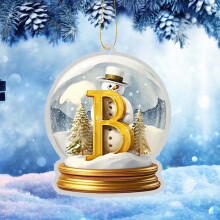 Yellow Crystal Acrylic Christmas Letter Ornament