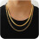 Layered Cuban Rope Herringbone Chain Necklace Set 2 pcs 1