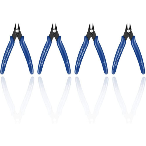 4-Piece 5-Inch Flush Cutters for Jewelry & Electronics