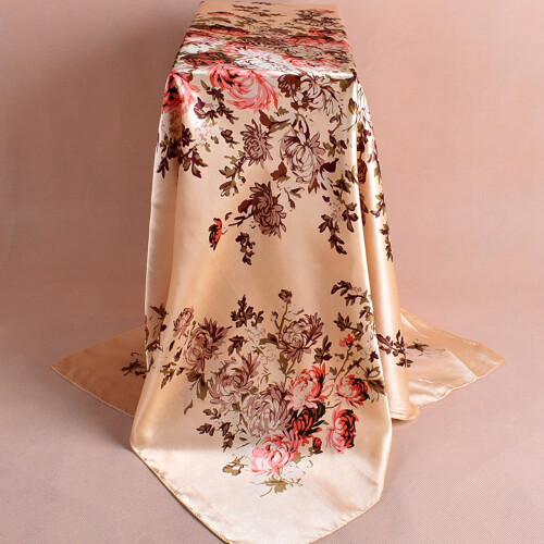 Damen-Seidenschal mit Print, 60–80 cm