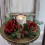 Christmas red artificial candle wreath reusable tabletop 4