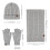 Dames wollen muts, sjaal en handschoenen set 2