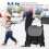 Foldable Travel Stroller with Recline, Adjustable Backrest, Grey 1