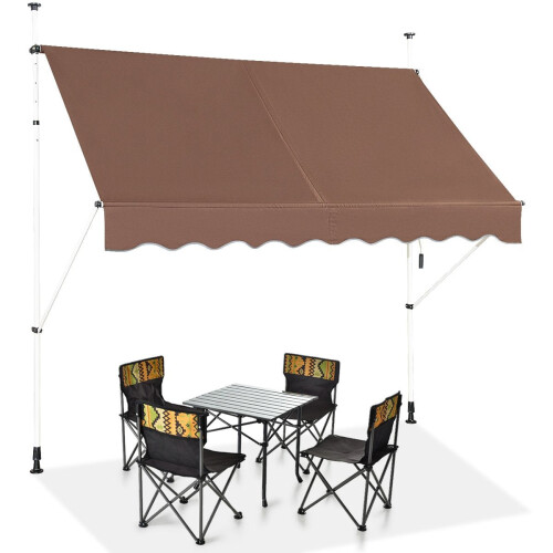 Store banne rétractable 200 cm, sans perçage, résistant aux UV, réglable