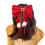 Haargummis mit roter Samtschleife – Elastische Haargummis, 13 cm 4