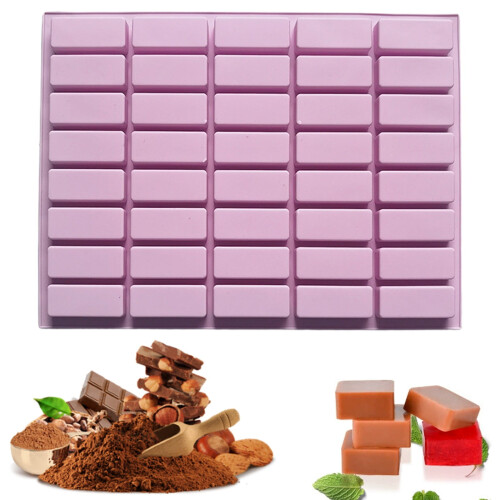 Molde de silicona rectangular estrecho para chocolate, 40 cavidades 1