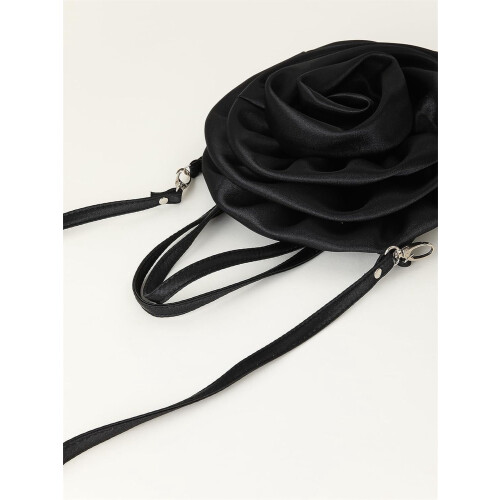 Satinblommig aftonkuvertväska med handtag 1