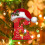 Christmas Letter Ornament Red Hat Initial E Xmas Tree 3