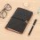 Carnet à reliure cuir A5 rechargeable, papier 100 g/m² 5