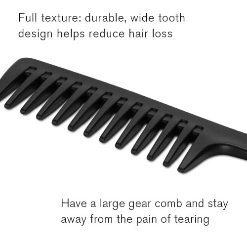 Pente de dentes largos para cabelos molhados ou secos – Plástico ABS 1