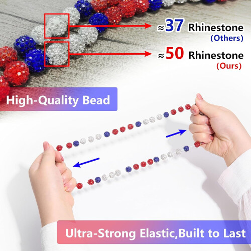 Set composto da collana e bracciale da baseball con strass, 18 pollici 1