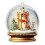 Christmas Tree Letter Ornament Yellow Crystal Acrylic 2