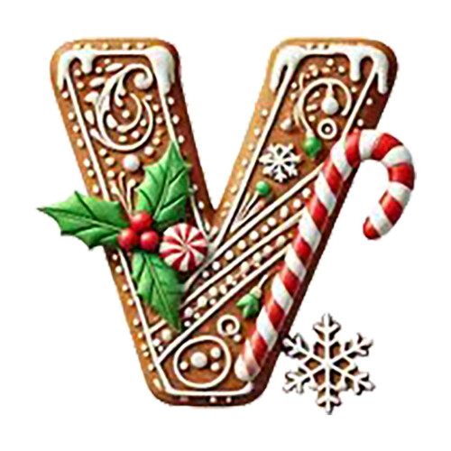 Personalized Wooden Initial Ornament – Christmas Tree 1