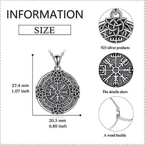 Κολιέ Vegvisir από ασήμι 925 2