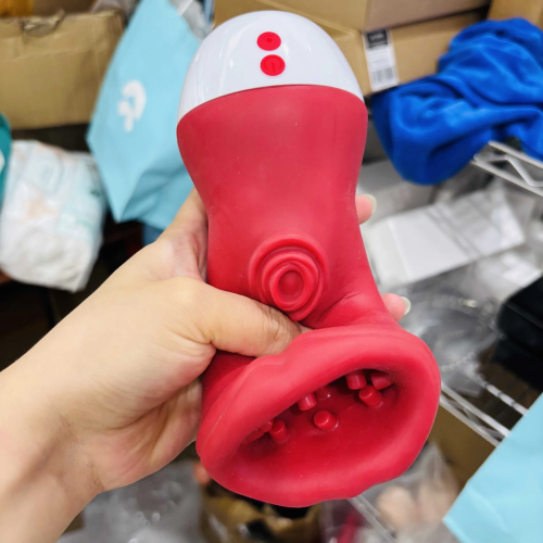 Tongue Licking Masturbator Cup Realistic Stroker