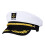 Weiße Captain Snapback-Kappe aus Baumwolle mit Vinyl-Schirm 1