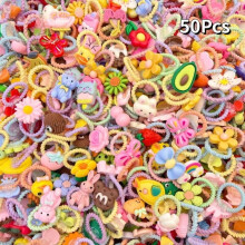 50 Stück Mini-Haargummis für Kinder
