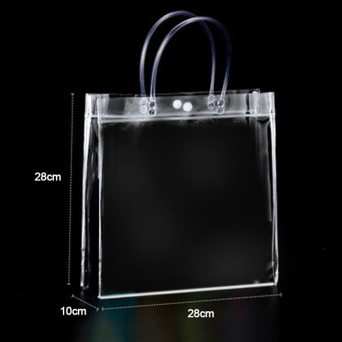 Wiederverwendbare, transparente PVC-Tragetasche (5 Stück) 1