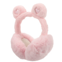 Pink Women's Earmuffs Warm Plush Outdoor Ear Protection