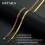 Layered Cuban Rope Herringbone Chain Necklace Set 2 pcs 3