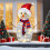Decoração de boneco de neve para exterior com iluminação (1 peça) 4