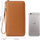 Women's leather wallet with RFID blocking and zip clutch 6