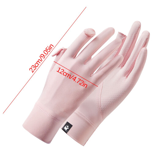Ice Silk Sunscreen Gloves for Summer Outdoor Use