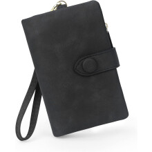 Portefeuille Ă deux volets pour femme avec protection RFID et dragonne