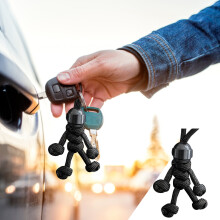 Motorcycle minifigure keychain with umbrella rope weaving