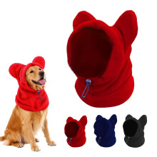 Capucha con orejas de conejo y calentador de cuello para mascotas – Forro polar suave,