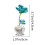 Four Leaf Crystal Flower Ornament Blue 3