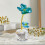 Four Leaf Crystal Flower Ornament Blue 4