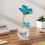 Four Leaf Crystal Flower Ornament Blue 5