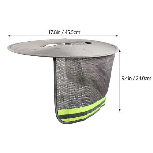 Solskydd för hjälm, grått, helbrättat, polyester 1
