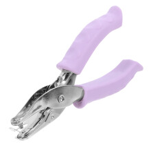 Paarse metalen handperforator 3 mm