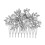 Pente de cabelo de cristal prateado de 7,6 cm (3 polegadas) para noivas 4