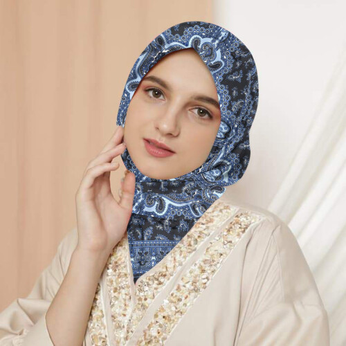 Cashew Print Polyesterskjerf for kvinner 70x70cm 1