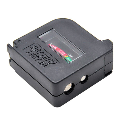 Batteritester for AA AAA C D9V18650 knappeceller LCD 1
