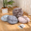 Rond polyester vloerkussen 18,9 x 18,9 x 4 inch 5