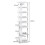 Wood Shoe Rack - 8-Tier Vertical Organizer, White 2