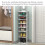 Wood Shoe Rack - 8-Tier Vertical Organizer, White 3