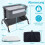 Adjustable Baby Bedside Crib with Wheels, Grey 2