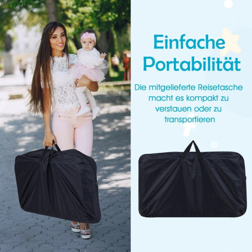 Lit bébé réglable avec roulettes, gris 2