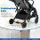 Foldable Travel Stroller with Recline, Adjustable Backrest, Grey 5