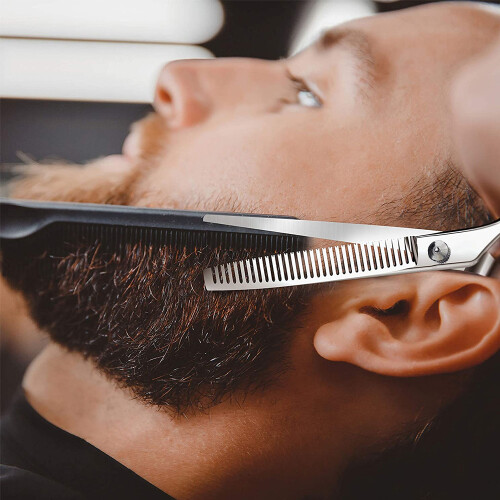Barbersaks i rustfrit stål til hår, øjenbryn og styling 2