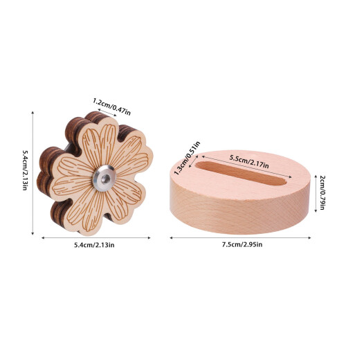 Coupe-fils Daisy, ensemble de 5 pièces, support en bois 2