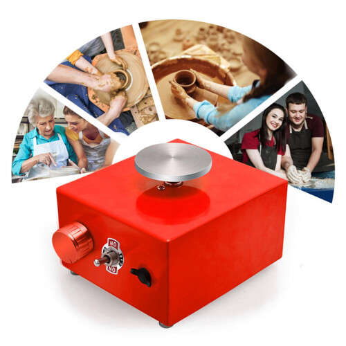 Mini torno de oleiro elétrico com plataforma giratória de 45 mm 2