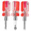 Red Cross & Flat Head Screwdriver Set, 3-Piece 5