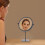 Miroir de maquillage rotatif noir avec support réglable 5